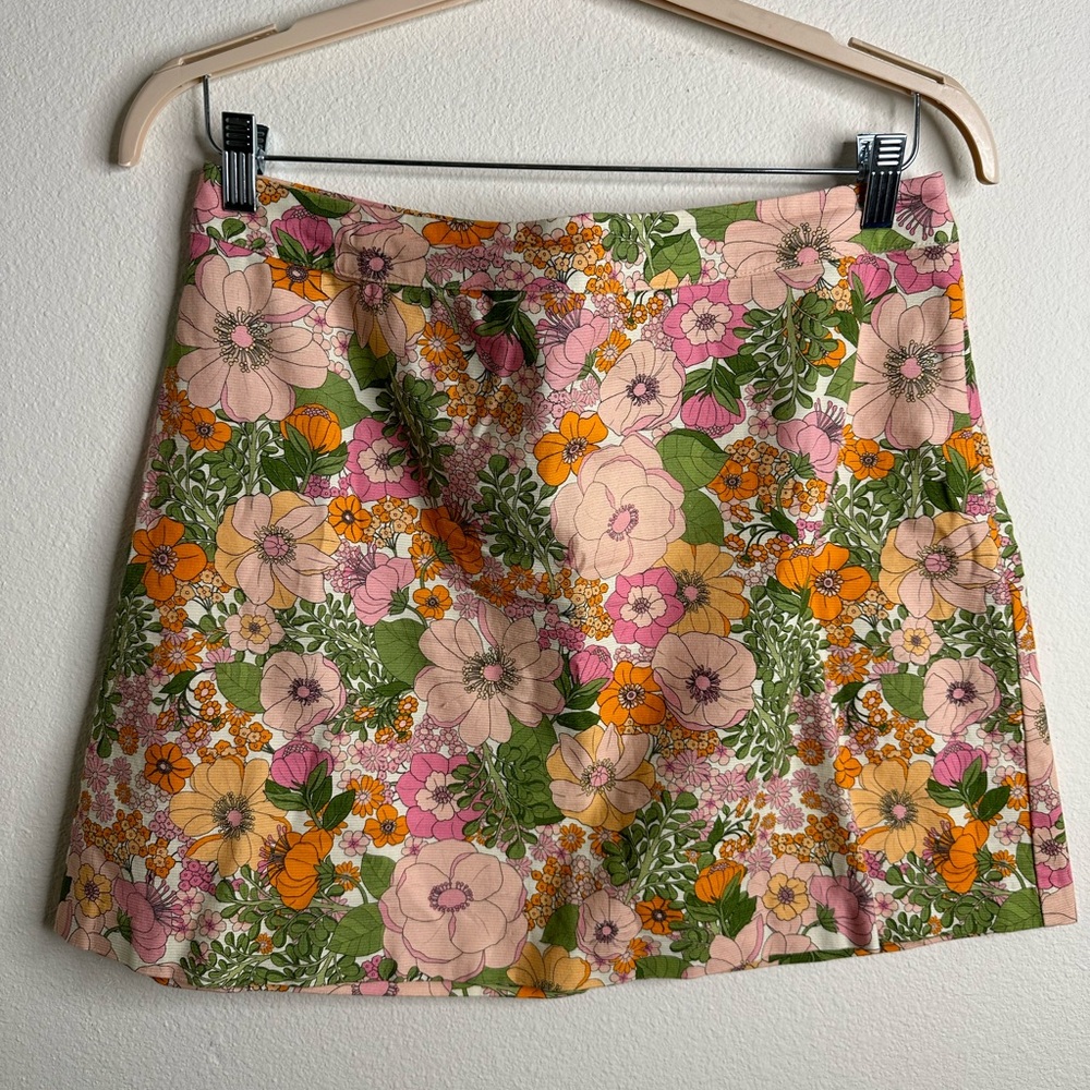 70’s floral print mini skirt